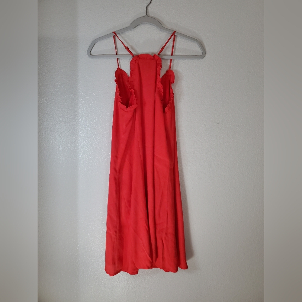 ❤️ Miss‎ Me Red Ruffle Button-Front Dress | Size Small - Picture 3 of 6